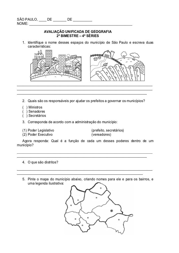 SÃO PAULO, ____ DE _______ DE __________NOME: ______________________________________________________                AVALIA...