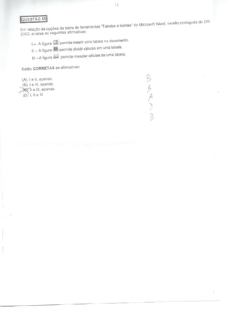 Prova perito pcmg gab b 2013