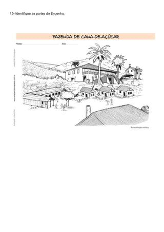 15- Identifique as partes do Engenho.
 