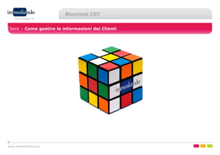 www.immediando.com
i-Client – Come gestire le informazioni dei Clienti
Riunione CST
 