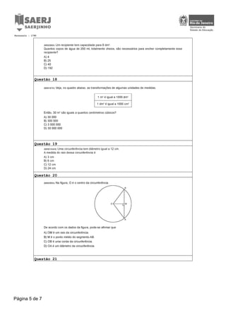 Questão 18
Questão 19
Questão 20
Questão 21
Protocolo : 1795
Página 5 de 7
 