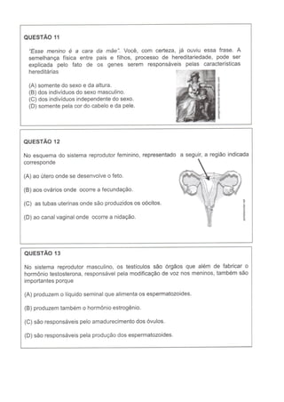 Prova SME 8º ano 1º bim 2012