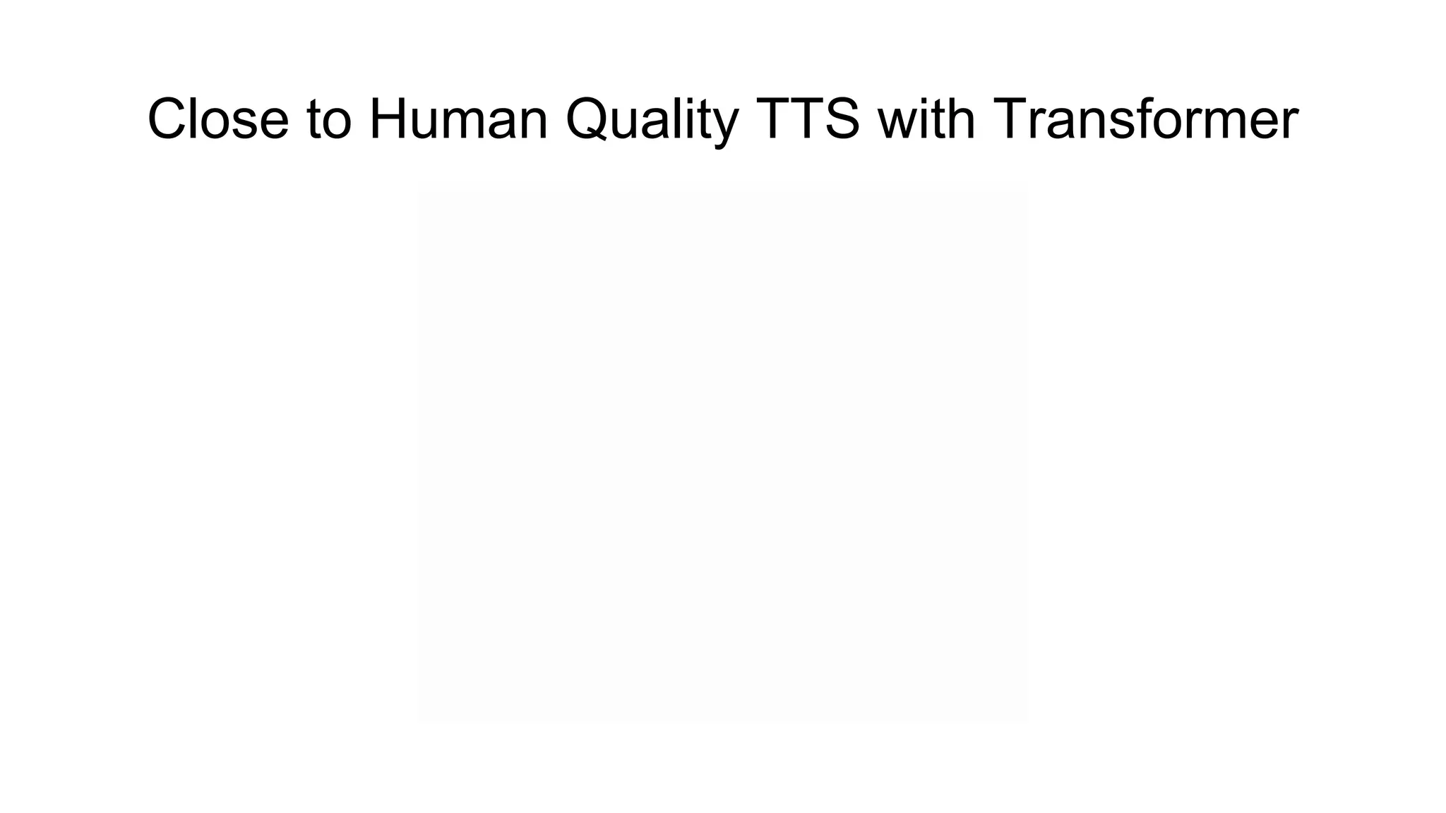 Close to Human Quality TTS with Transformer
 