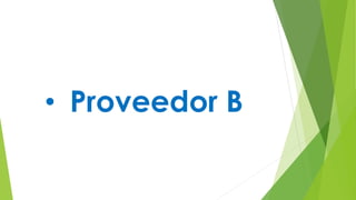 • Proveedor B
 