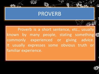 Proverb english | PPT