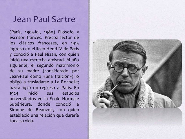 Jean Paul Sartre Biografía Frases Aportaciones Y Mucho Más