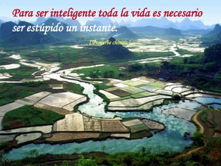 Para ser inteligente toda la vida es necesario
ser estúpido un instante.
                  [ Proverbe chinois ]
 