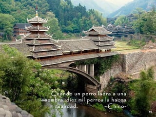 Cuando un perro ladra a una
sombra, diez mil perros la hacen
   realidad.            –Chino-
 