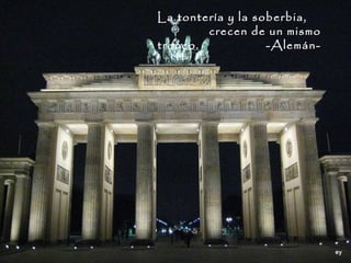 La tontería y la soberbia,
        crecen de un mismo
tronco.            -Alemán-
 