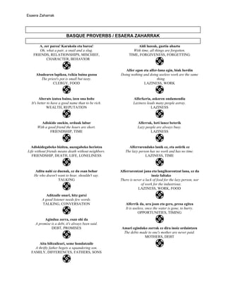BasqueProverbs by Jon Aske | PDF