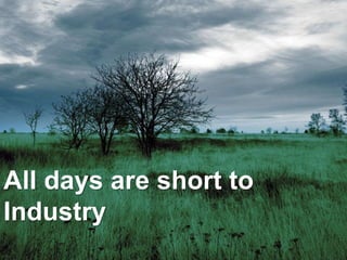 All days are short to
Industry
 