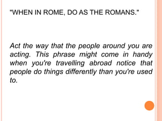 Romani Proverbs