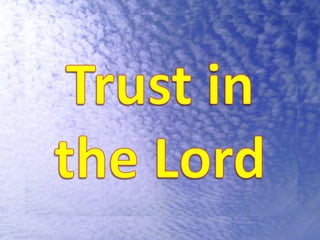 Trust in  the Lord 