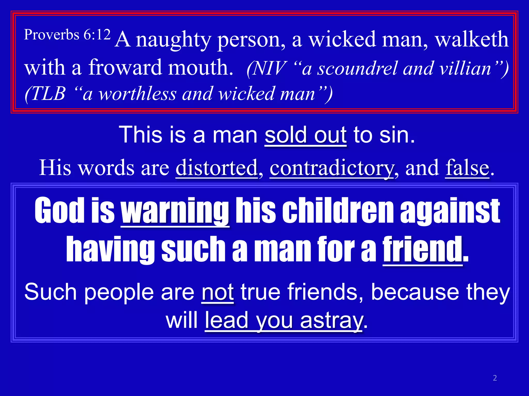 Proverbs 6b Hate What God Hates Pptx