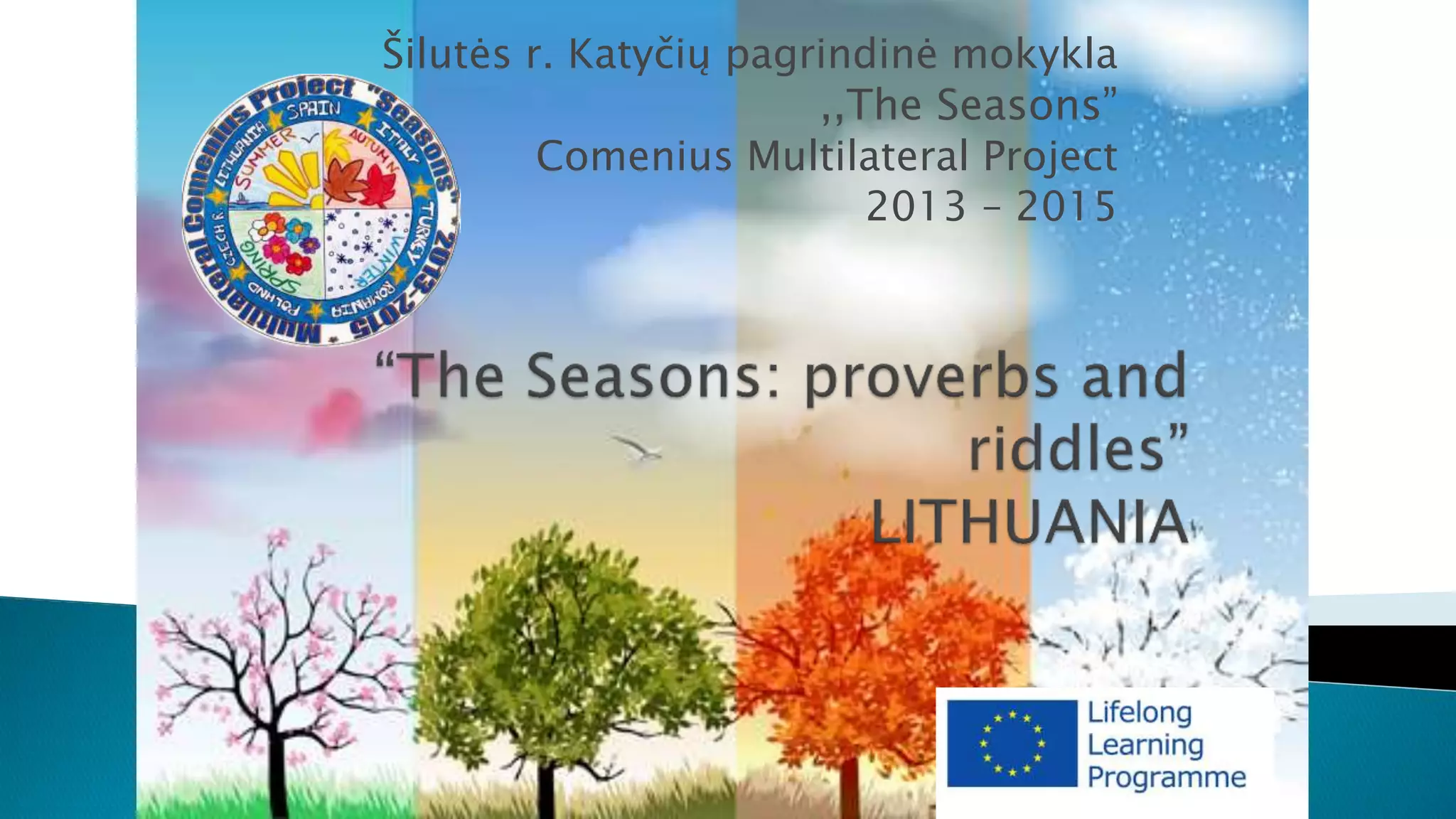 Šilutės r. Katyčių pagrindinė mokykla
,,The Seasons”
Comenius Multilateral Project
2013 – 2015
 
