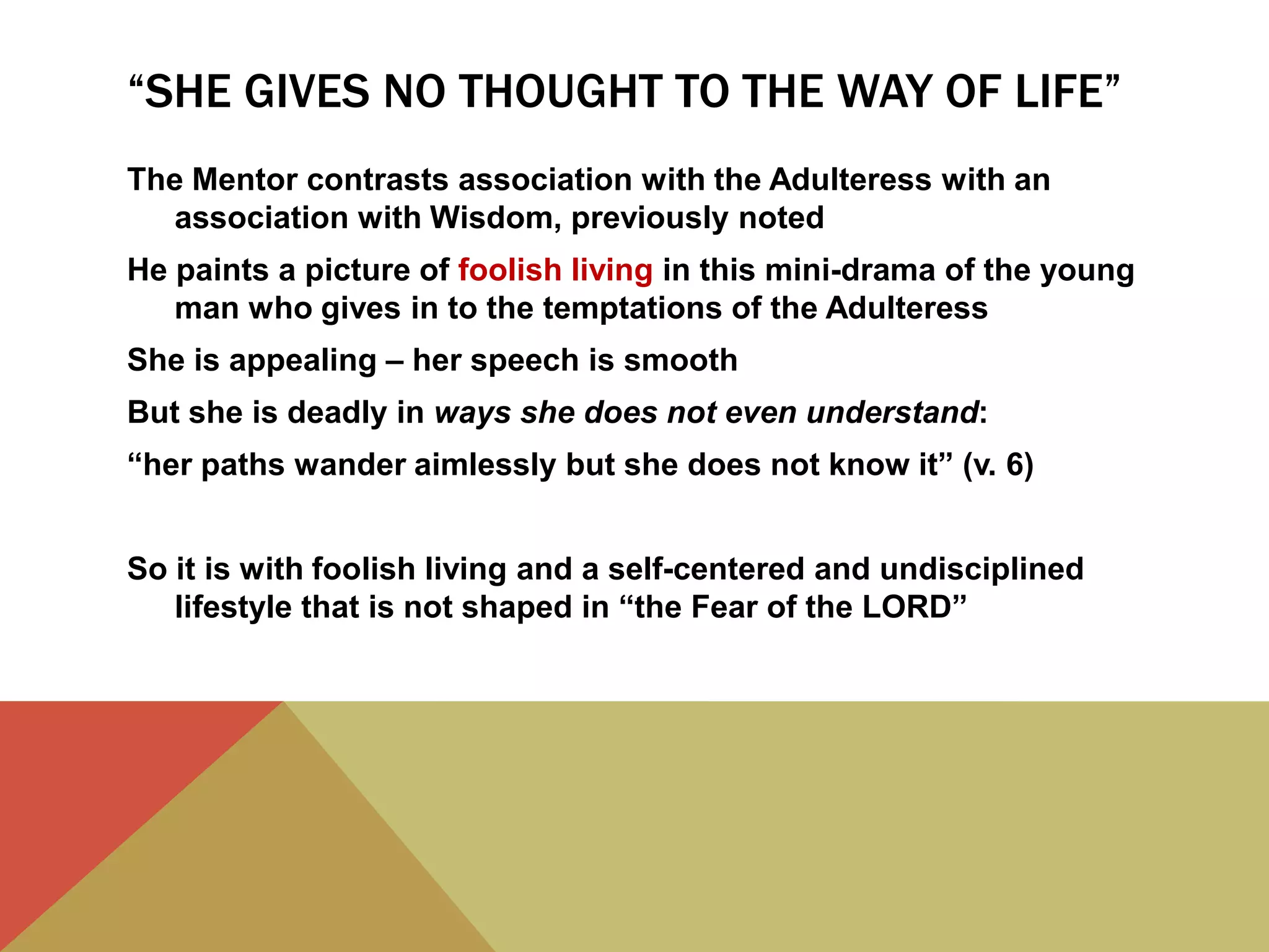 Proverbs chapter 5 pptx