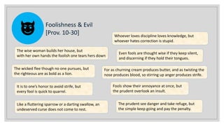 The proverbs of BIBLE - Living in a way that honors GOD! | PDF