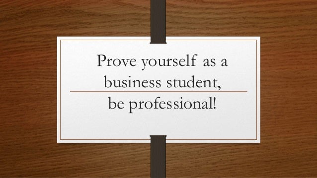 be professional