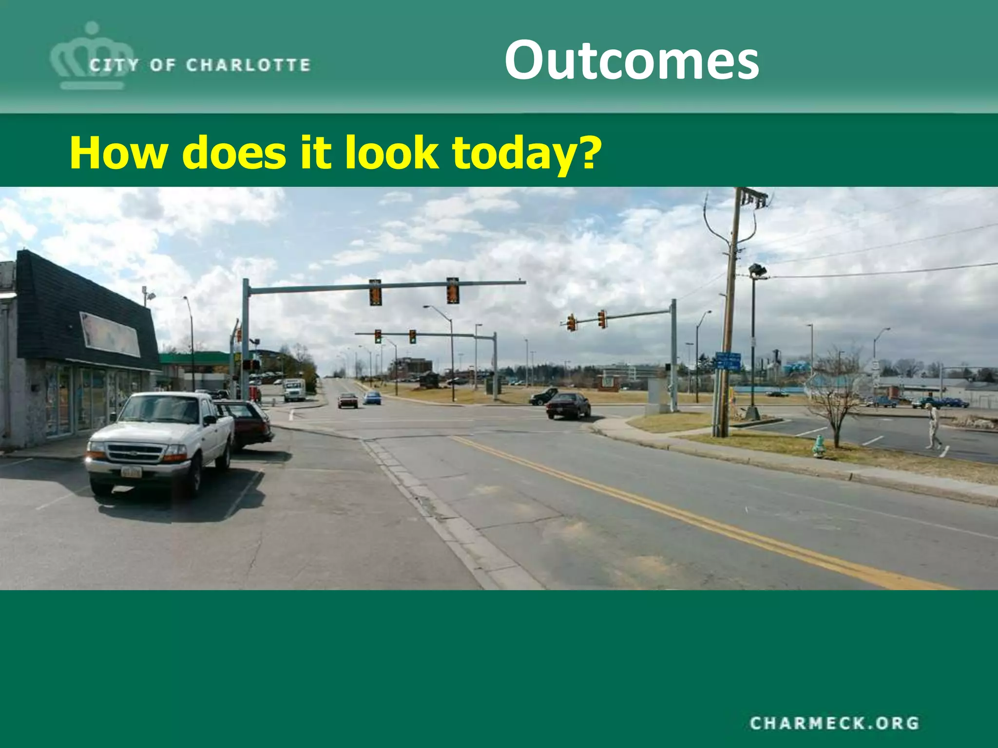 Outcomes
How does it look today?
 