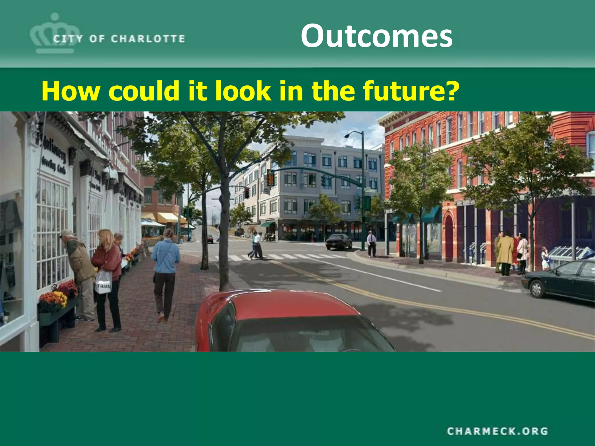 Outcomes
How could it look in the future?
 
