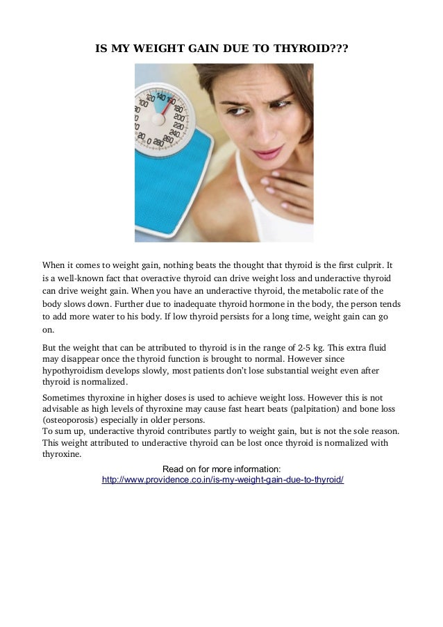 How does the thyroid gland affect weight gain and loss?