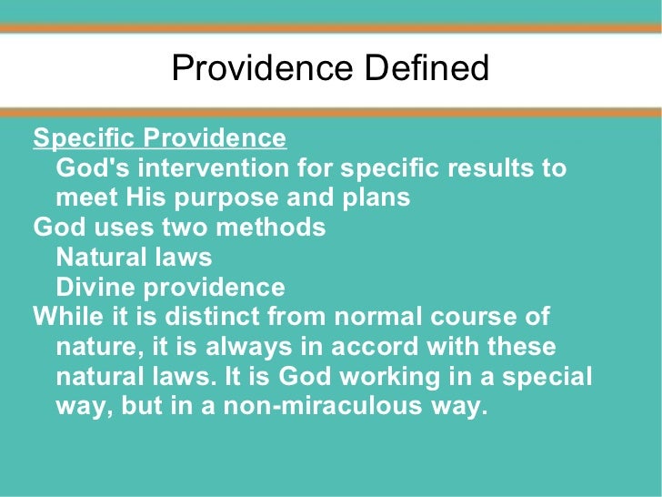 Providence Of God