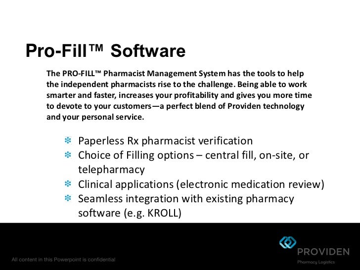 Kroll pharmacy software patient profile