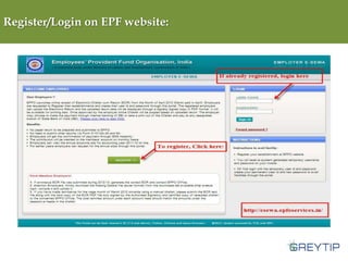 Register/Login on EPF website:

 