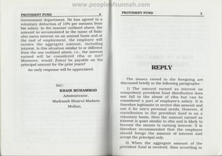 Shafi R Provident Fund By Shaykh Mufti Muhammad Shafi (r.a) | PDF