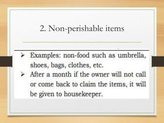 2. Non-perishable items
 