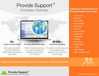 Provide Support Company Overview