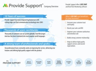 Provide Support Features Overview