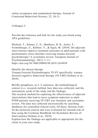 Provide the reference for the study you found using APA guidelines | DOCX