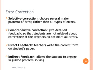 Error Correction Pattern Providing feedback | PPT