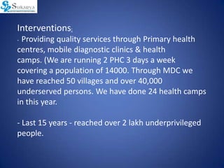 Provision of Basic Health Care Programme 