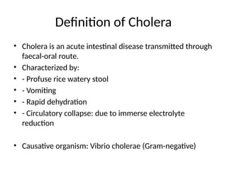 Comprehensive Cholera Session: Definition, Symptoms, Stages, Treatment ...