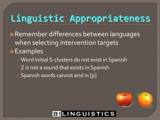 Second Language Background Providing Therapy for Children from Second Language Backgrounds ...