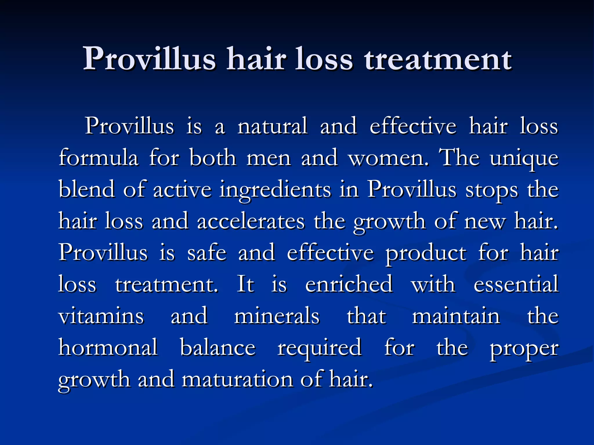Provillus hair loss treatment | PPT