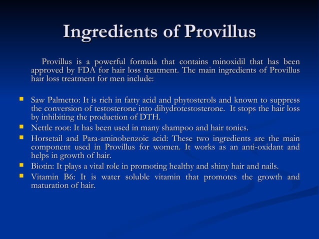 Provillus hair loss treatment | PPT