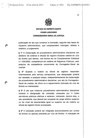 Provimento nº 37 CGJ / ES