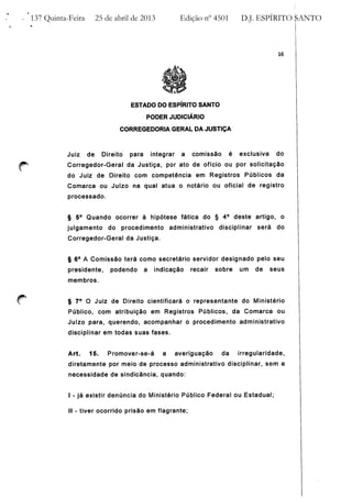 Provimento nº 37 CGJ / ES