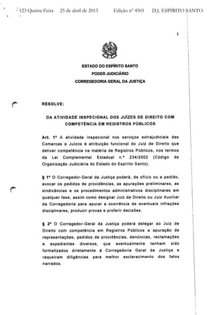 Provimento nº 37 CGJ / ES