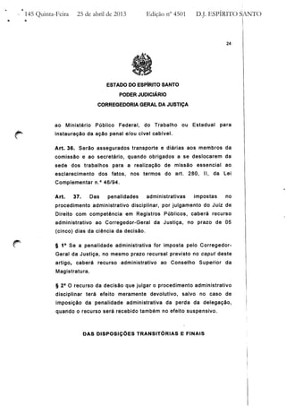 Provimento nº 37 CGJ / ES