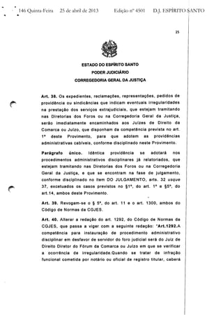 Provimento nº 37 CGJ / ES