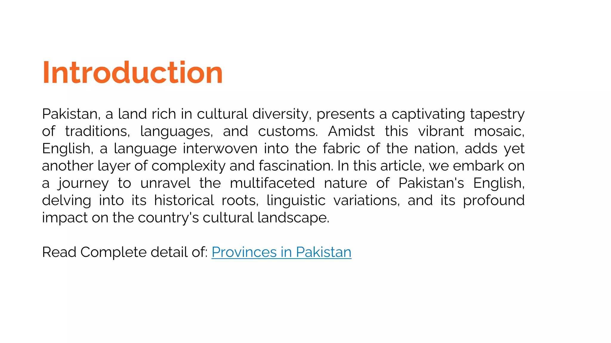 Provinces In Pakistan pptx Provinces In Pakistan pptx
