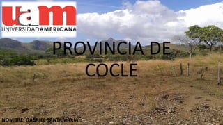 PROVINCIA DE
COCLE
NOMBRE: GABRIEL SANTAMARIA
 