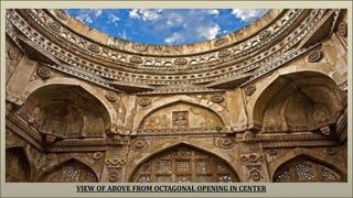 VIEW OF ABOVE FROM OCTAGONAL OPENING IN CENTER
 