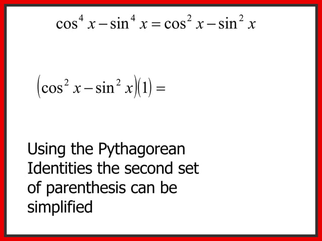 Proving Trigonometric Identities | PPT | Physics | Science