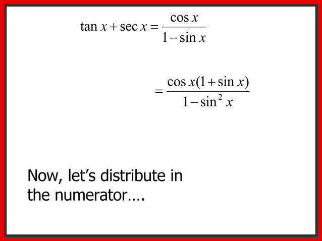 Proving Trigonometric Identities | PPT | Physics | Science