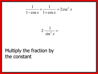 Proving Trigonometric Identities | PPT | Physics | Science